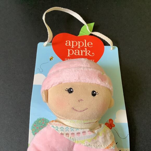 Apple Park Organic Baby Ring Rattle - Naturally Hypoallergenic  NWT - Picture 2 of 5